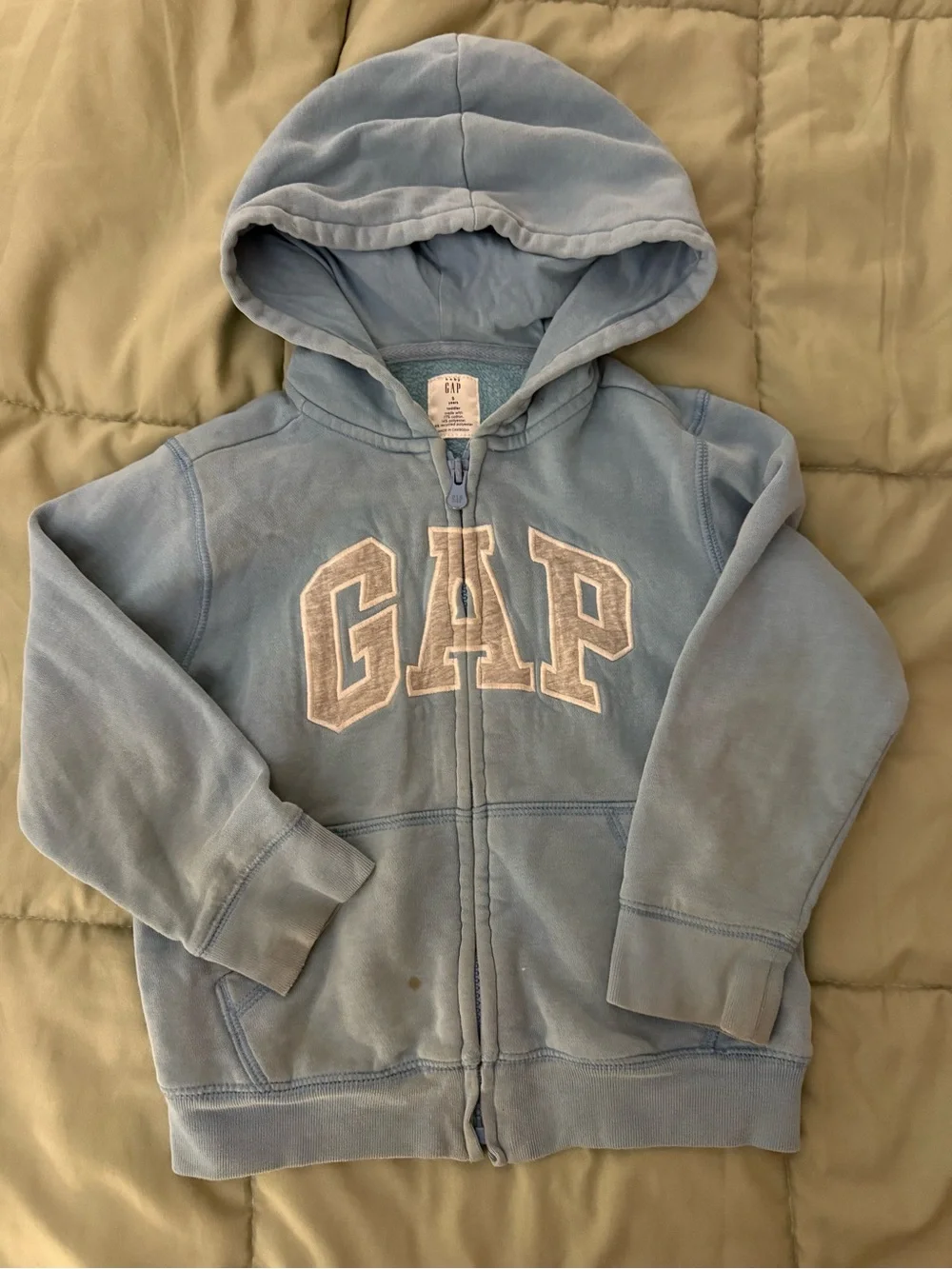 GAP Toddler Sky Blue Zip Hoodie